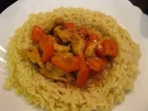 Pollo al adobo con la vera de arroz - Marinierte Hähnchenbrust im Reisrand - Rezept