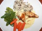 Seeteufel auf Zitronensoße mit Wildreis und Gemüse - Rezept