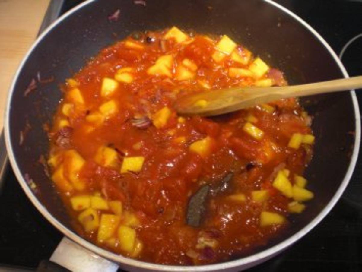 Tomaten-Mango-Sauce mit Garnelen - Rezept - Bild Nr. 4