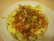 Tomaten-Mango-Sauce mit Garnelen - Rezept
