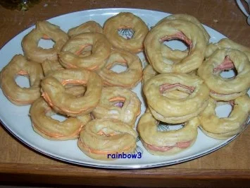 Rezept: Snack: Gefüllte Käseringe Snack: Gefüllte Käseringe - Rezept