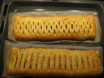 Rezept: Leberkässtrudel nach Bauernart Leberkässtrudel nach Bauernart - Rezept