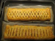 Leberkässtrudel nach Bauernart - Rezept