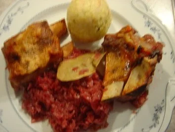 Schmor-Rippe im Rotkohlbett - Rezept - Bild Nr. 2