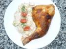 Ras El Hanout-Hähnchen mit buntem Nudelsalat - Rezept