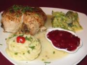 Stuffed Chicken With Cranberry Compote - Rezept