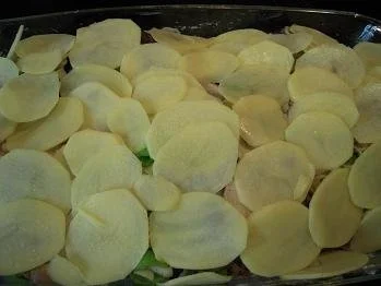 Rezept: Putenbrustfilet, Aubergine, Porree und Champignons, mit Käse überbacken Bild Nr. 9 Putenbrustfilet, Aubergine, Porree und Champignons, mit Käse überbacken - Rezept - Bild Nr. 9