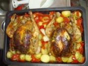 Zitronenhähnchen mit geschmortem Gemüse und Gebratener Polenta - Rezept