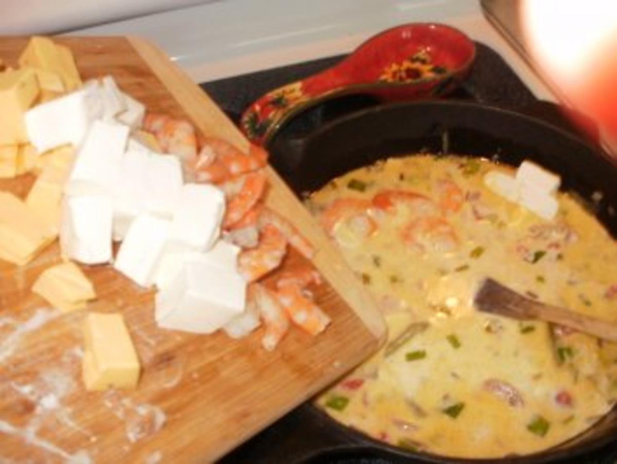 Suppe- Spargel Creme Suppe mit Shrimp und geraeucherte Wurst   -   Gut wenn es draussen kuehl ist - Rezept - Bild Nr. 6