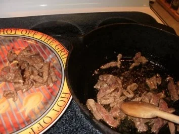 Rindfleisch- Orangenschale  Rindfleisch Streifen mit Reis und Ingwer Bohnen - wer gerne Orientalisch isst liebt das - Rezept - Bild Nr. 4