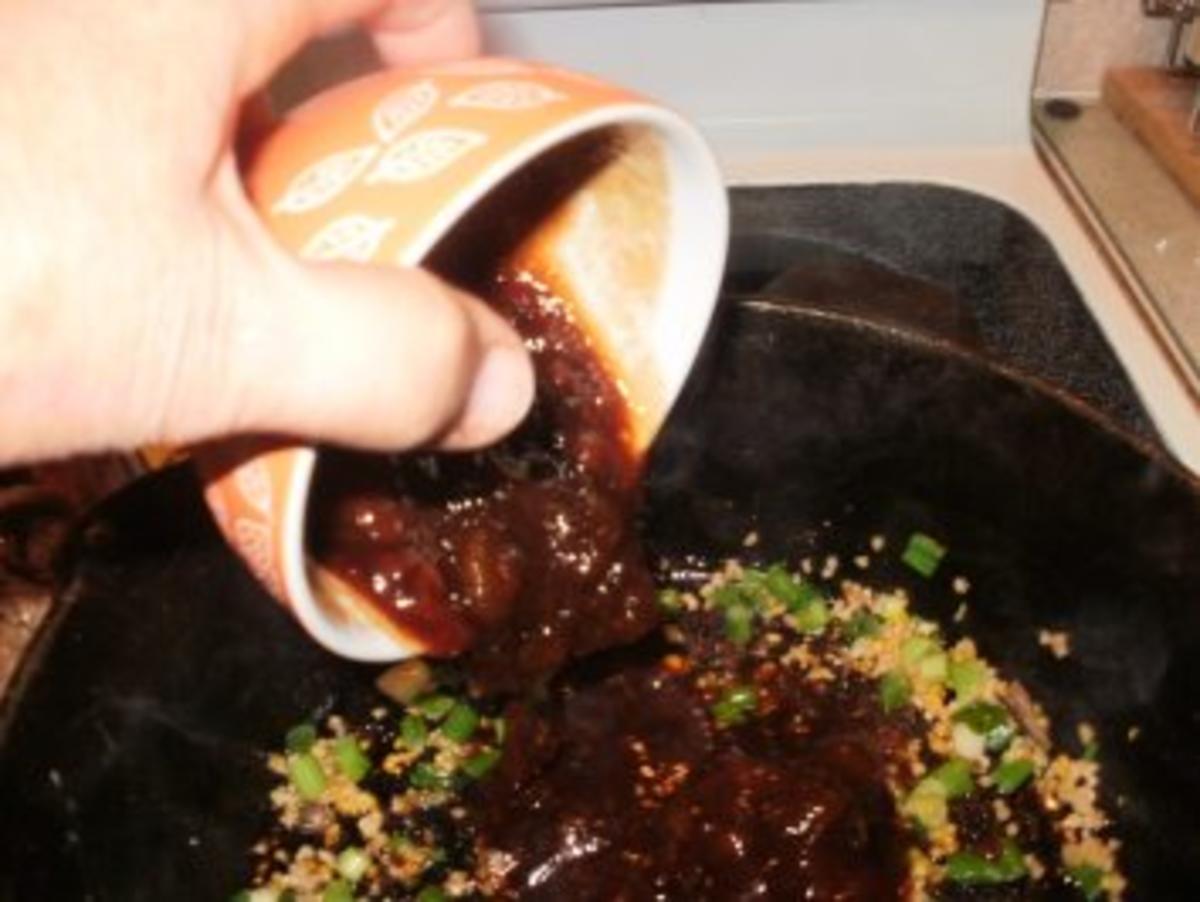 Rindfleisch- Orangenschale  Rindfleisch Streifen mit Reis und Ingwer Bohnen - wer gerne Orientalisch isst liebt das - Rezept - Bild Nr. 7