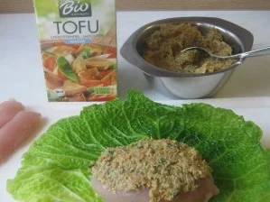 Rezept: Hähnchenfilets im "gefütterten" Wirsingmantel Bild Nr. 4 Hähnchenfilets im "gefütterten" Wirsingmantel - Rezept - Bild Nr. 4