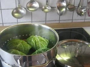 Rezept: Hähnchenfilets im "gefütterten" Wirsingmantel Bild Nr. 5 Hähnchenfilets im "gefütterten" Wirsingmantel - Rezept - Bild Nr. 5