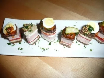 TAPAS/FLEISCH:Fleischkäsekonfekt - Rezept - Bild Nr. 3