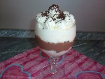 Rezept: Dessert.......... Schokopudding-Ananas-Quark...mit Sahne.....für alle die noch im März Geburtstag haben Dessert.......... Schokopudding-Ananas-Quark...mit Sahne.....für alle die noch im März Geburtstag haben - Rezept