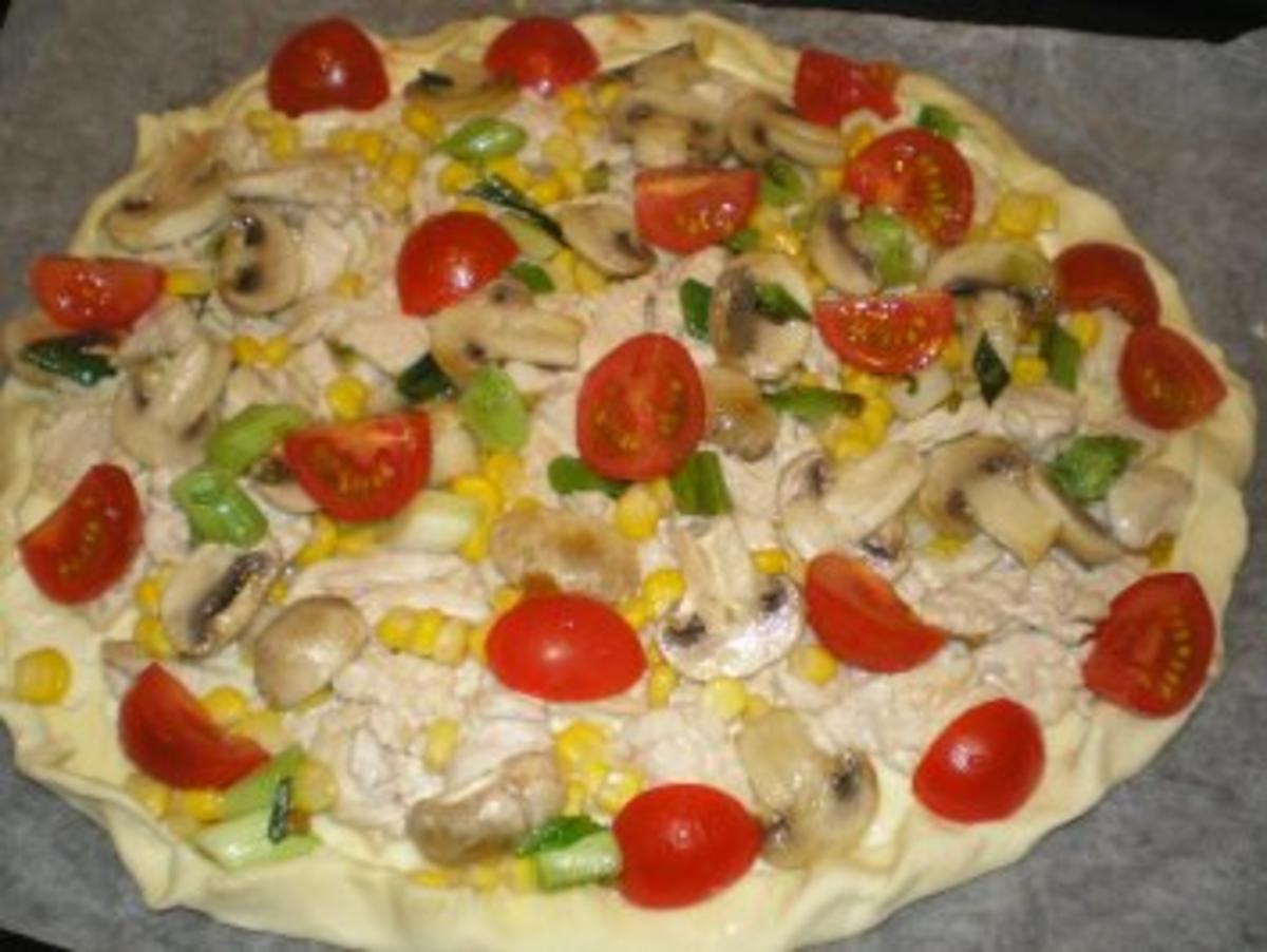 Bilder für Blätterteigpizza - Rezept