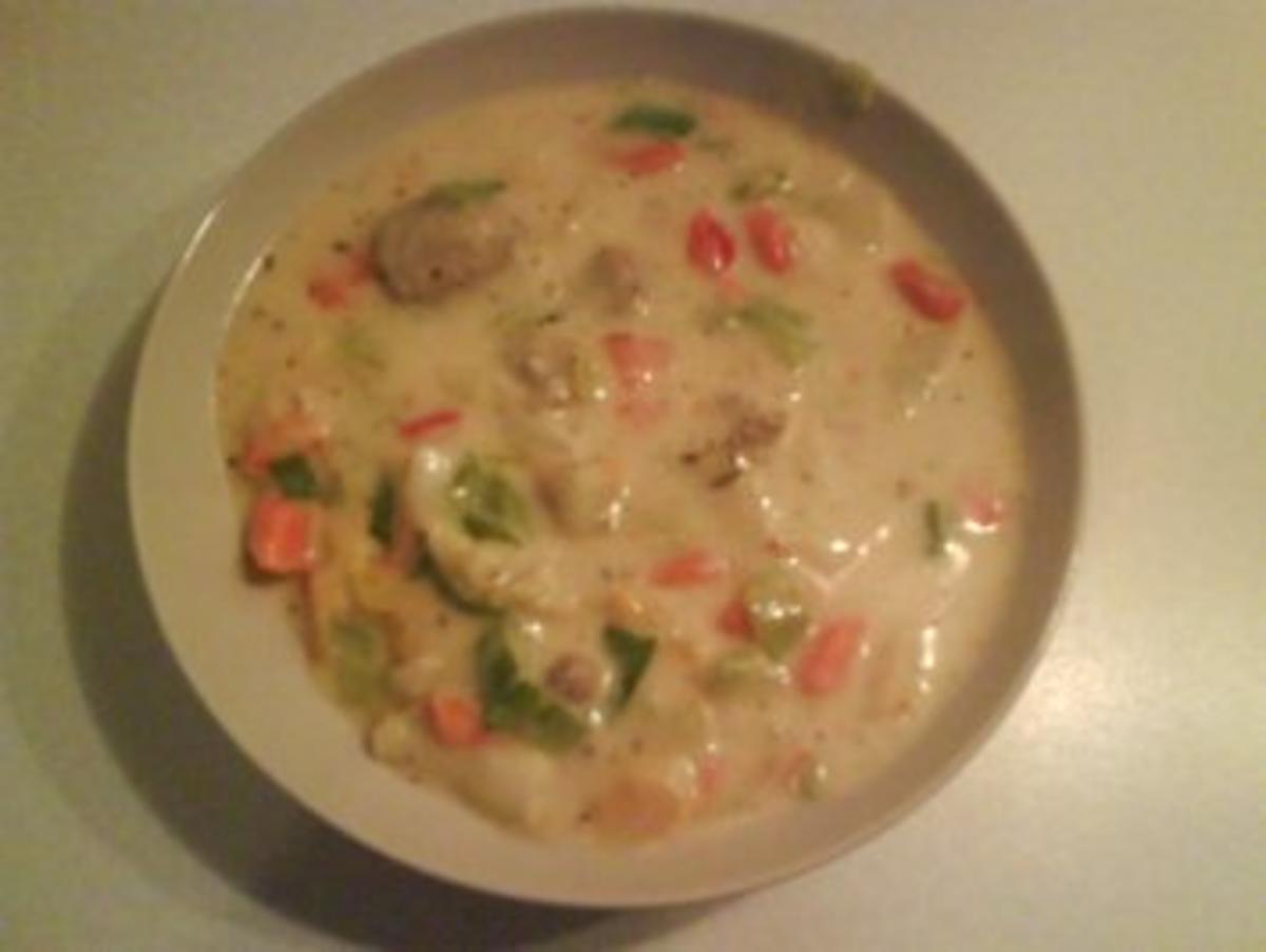 Suppe: Bunte Mettklößchensuppe - Rezept - Bild Nr. 4