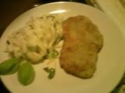 Parmesan-Schnitzel aus Schweinelende mit Zitronen-Nudeln - Rezept