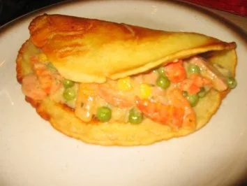 Rezept: Fleisch: Gefüllte Pfannkuchen unserer Art! Fleisch: Gefüllte Pfannkuchen unserer Art! - Rezept