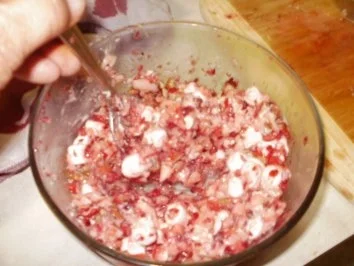 Obstsalat: Cranberry Waldorf Fluff - Ein guter Cranberry, Apfel und Marshmellow Salat - Schnell - Rezept - Bild Nr. 4