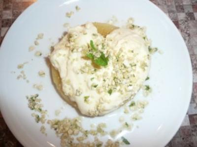 Rezept: Orangenmousse auf gegrillter Ananas Orangenmousse auf gegrillter Ananas - Rezept