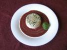 Pistazienparfait auf Erdbeer - Basilikumpüree - Rezept