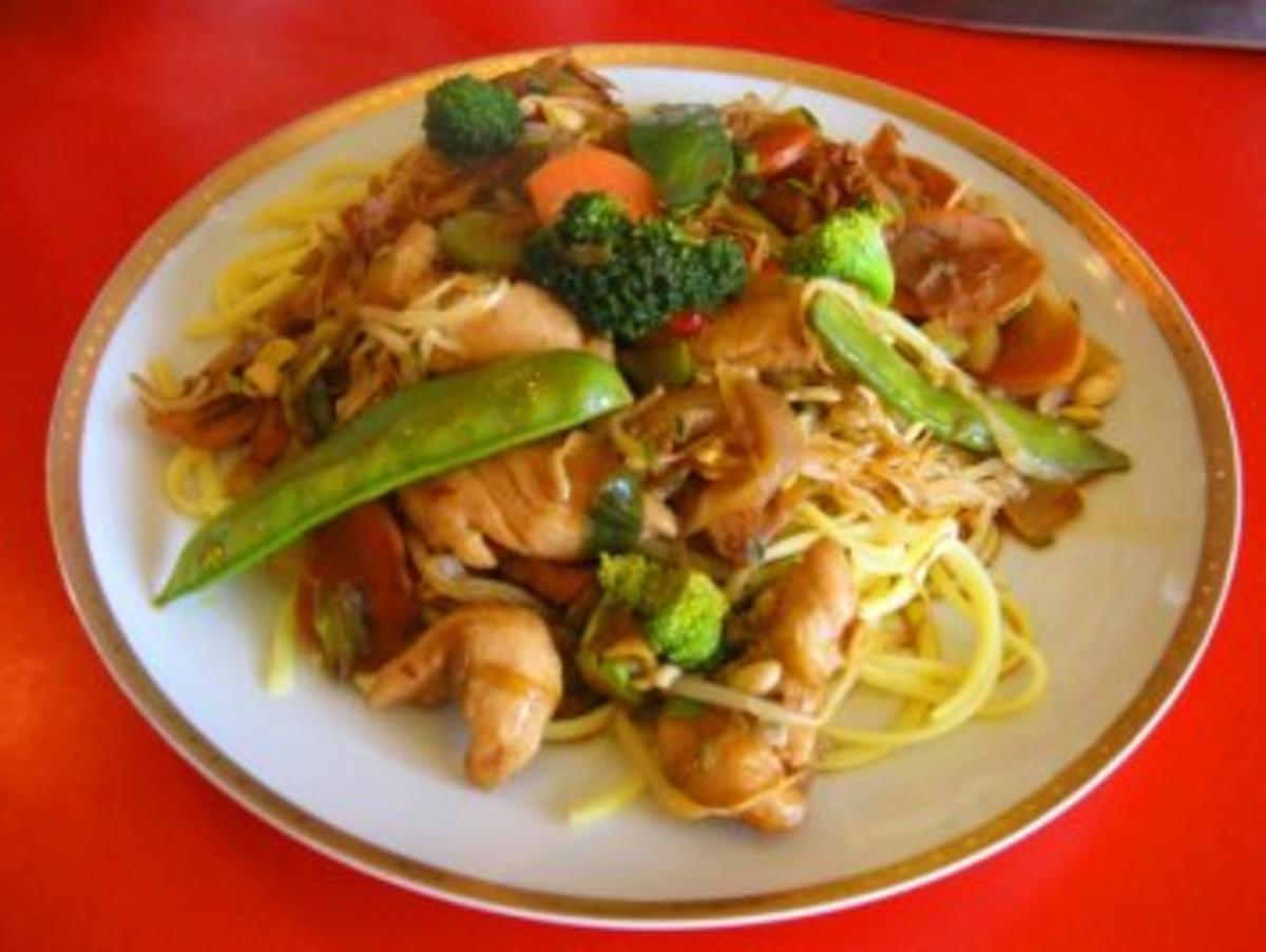 Thai-Hähnchen-Gemüsewok - Rezept