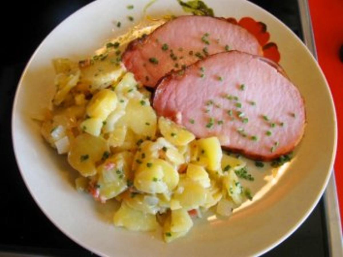 Warmer Kartoffelsalat mit Kasseler Lachse - schnell &amp; einfach - 124 ...