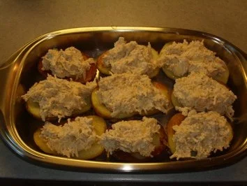 Rezept: Überbackene Käsekartoffeln Überbackene Käsekartoffeln - Rezept