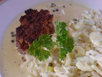 Rezept: Schweinemedaillons mit Orangeat-Kruste und Pfeffer-Rahmsoße Bild Nr. 2 Schweinemedaillons mit Orangeat-Kruste und Pfeffer-Rahmsoße - Rezept - Bild Nr. 2