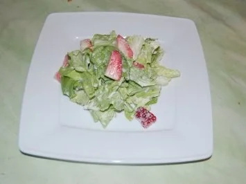 Rezept: Kopfsalat mit Erdbeeren Bild Nr. 2 Kopfsalat mit Erdbeeren - Rezept - Bild Nr. 2