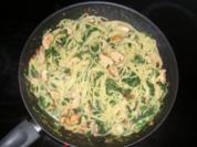 Spinat-Lachs-Nudeln - Rezept