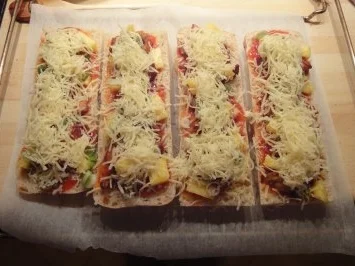 Pizzabaguette - Rezept