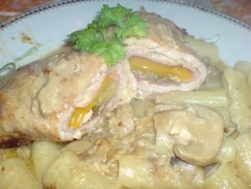 Schweinerouladen mit Gemüse - Rezept