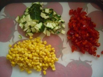 Rezept: Gemischter Zucchini-Paprika-Mais Salat Gemischter Zucchini-Paprika-Mais Salat - Rezept
