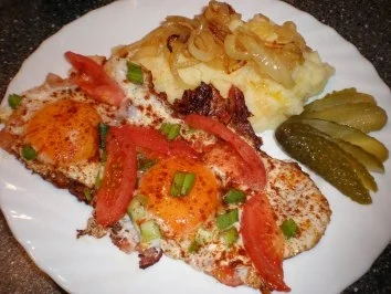 Kartoffelpüree mit Spiegelei - Rezept