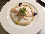 Saint Maure, Gewürzbirnen und Sabayon von altem Balsamico - Rezept