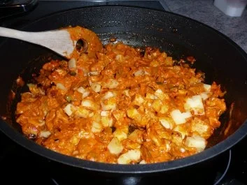 Rezept: Snack: Hähnchenbrust geschnetzelt auf Toast Bild Nr. 2 Snack: Hähnchenbrust geschnetzelt auf Toast - Rezept - Bild Nr. 2