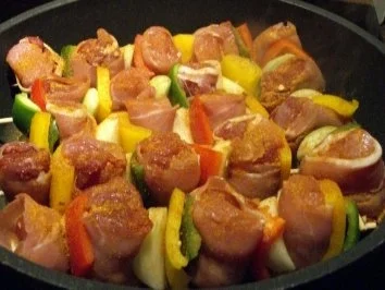 Fleisch:  FLEISCHPÄCKCHEN am Spieß - Rezept - Bild Nr. 5