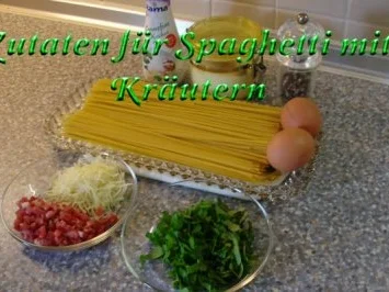 Spaghetti Carbonara mit Kräutern - Rezept - Bild Nr. 2