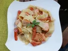 Tomaten-Pasta mit Lachs - Rezept