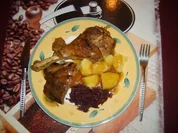 Schweinerolle und Putenkeule - Rezept