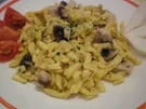 Käsespätzle mit Champinons - Rezept