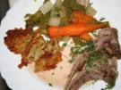 Lamm: Lammrücken mit mediteranem Gemüse und Rösti - Rezept