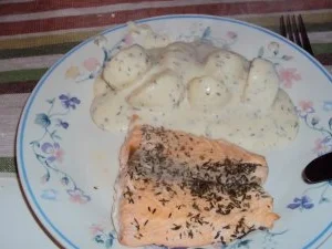 Lachsfilet mit einer Thymiansosse - Rezept - Bild Nr. 4