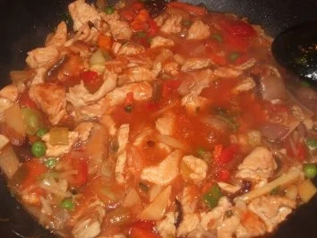 Rezept: Chinesische Putenpfanne Süß Sauer Bild Nr. 5 Chinesische Putenpfanne Süß Sauer - Rezept - Bild Nr. 5