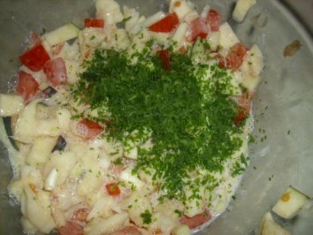 Ofen-Tomate und Aubergine mit Spinat und Schafskäse - Rezept - Bild Nr. 8