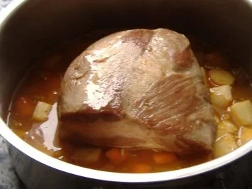 Bayr.Gewürzbraten mit Fenchel-Birnen-Gemüse und Bratkartoffeln - Rezept - Bild Nr. 3