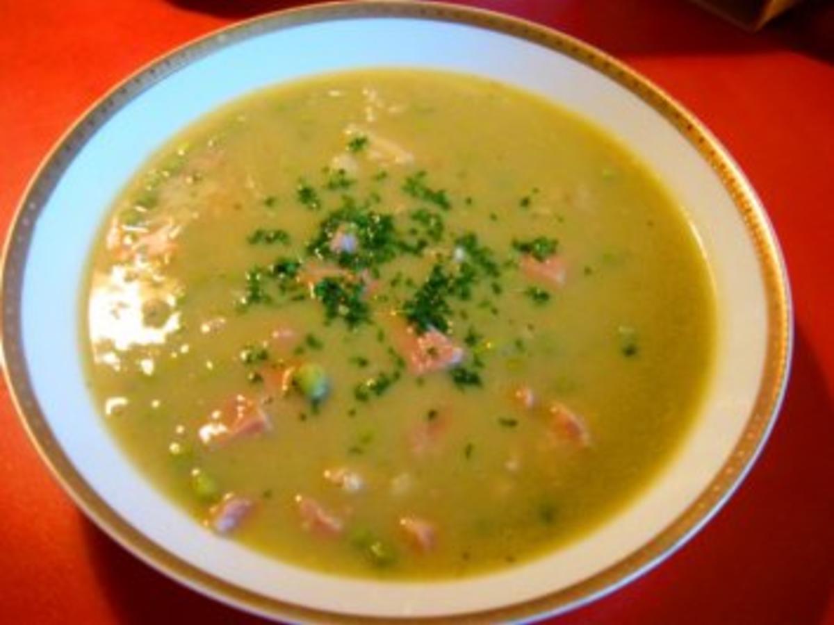 Erbsensuppe purer Erbsengeschmack-mit Schinkeneinlage - Rezept - kochbar.de