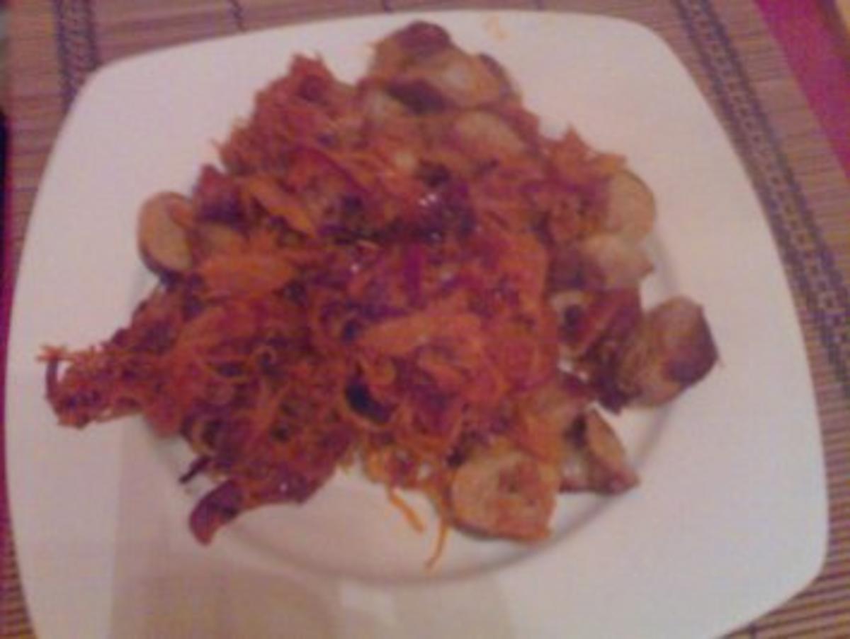 Sauerkraut Bratwurst Pfanne Rezept kochbar.de